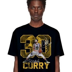 Golden State 30 Steph Curry Grunge Distress T-Shirt